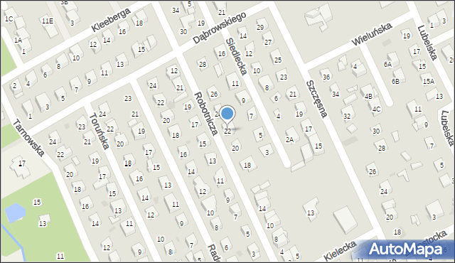 Grodzisk Mazowiecki, Robotnicza, 22, mapa Grodzisk Mazowiecki