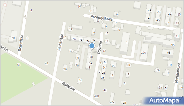 Grodzisk Mazowiecki, Różana, 3C, mapa Grodzisk Mazowiecki