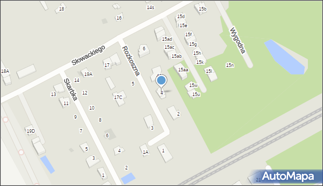 Grodzisk Mazowiecki, Rozkoszna, 4, mapa Grodzisk Mazowiecki