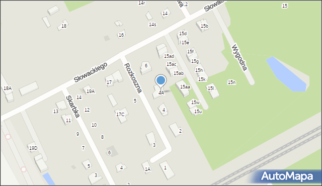 Grodzisk Mazowiecki, Rozkoszna, 4A, mapa Grodzisk Mazowiecki