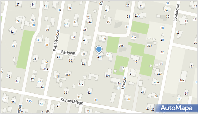 Hornówek, Rolna, 49, mapa Hornówek