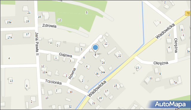 Jankowice, Równa, 8, mapa Jankowice