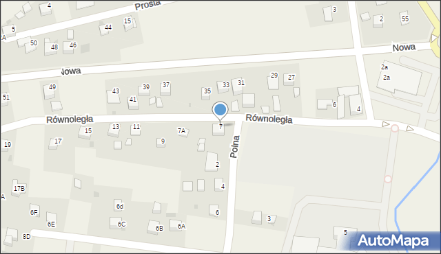 Jankowice, Równoległa, 7, mapa Jankowice