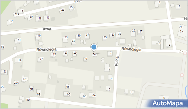 Jankowice, Równoległa, 7A, mapa Jankowice