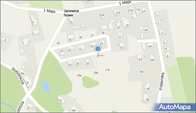 Janowice Wielkie, Robotnicza, 17, mapa Janowice Wielkie