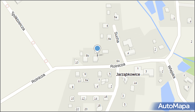 Jarząbkowice, Rolnicza, 8, mapa Jarząbkowice