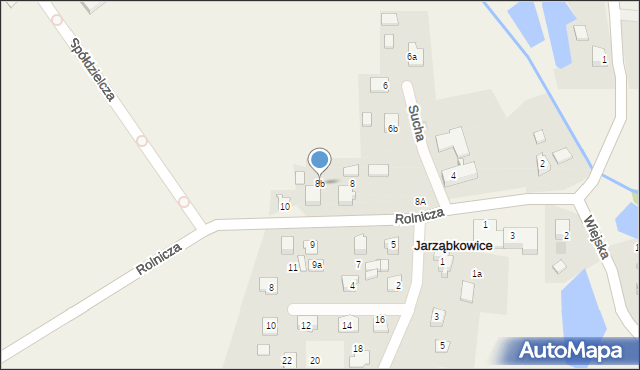 Jarząbkowice, Rolnicza, 8b, mapa Jarząbkowice