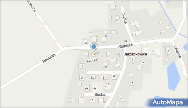 Jarząbkowice, Rolnicza, 9, mapa Jarząbkowice