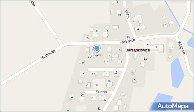 Jarząbkowice, Rolnicza, 9a, mapa Jarząbkowice