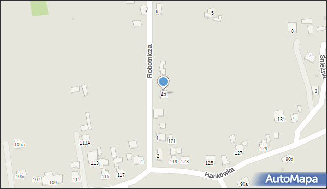 Jasło, Robotnicza, 4a, mapa Jasła