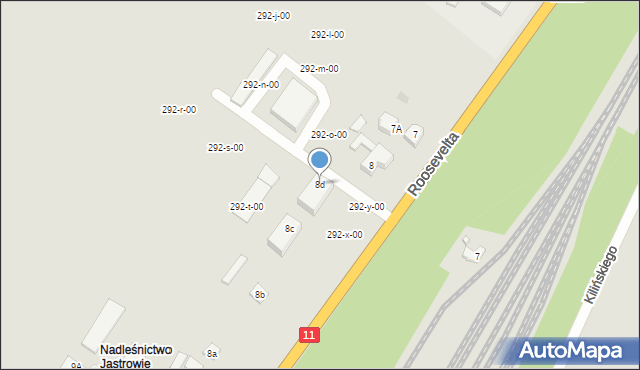 Jastrowie, Roosevelta Franklina Delano, 8d, mapa Jastrowie