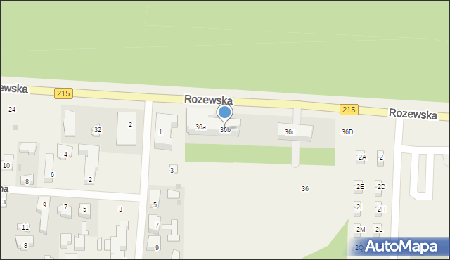 Jastrzębia Góra, Rozewska, 36b, mapa Jastrzębia Góra