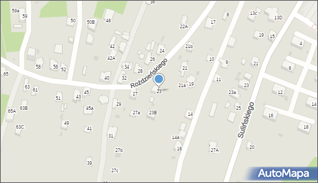 Jaworzno, Roździeńskiego Walentego, 23, mapa Jaworzno