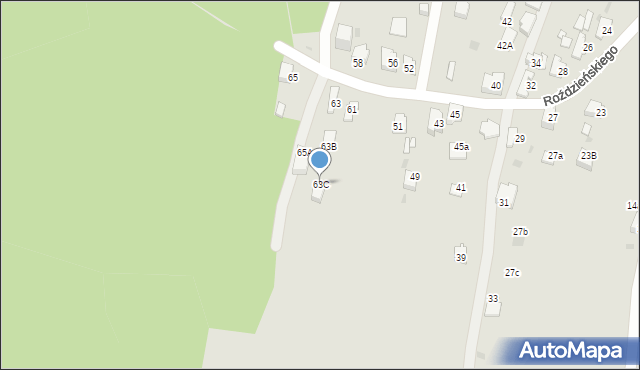 Jaworzno, Roździeńskiego Walentego, 63C, mapa Jaworzno