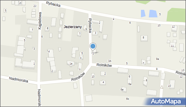 Jezierzany, Rolników, 1, mapa Jezierzany