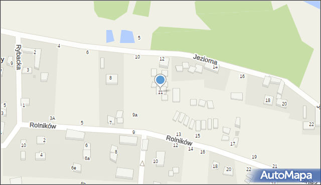 Jezierzany, Rolników, 11, mapa Jezierzany