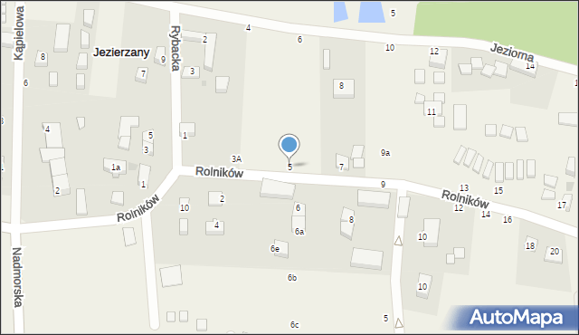 Jezierzany, Rolników, 5, mapa Jezierzany