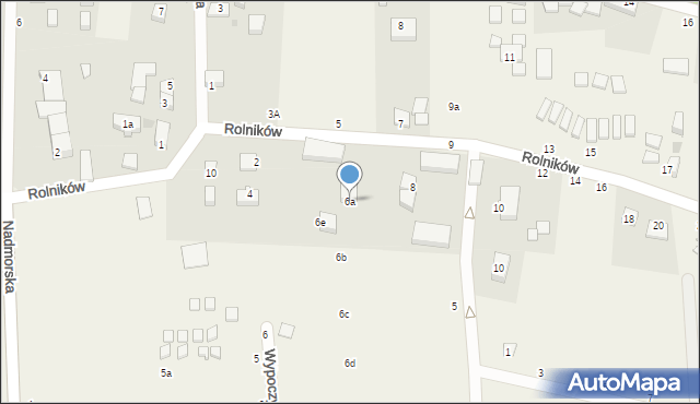 Jezierzany, Rolników, 6a, mapa Jezierzany