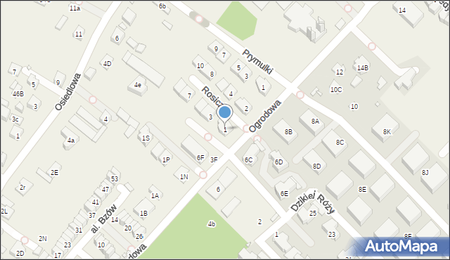 Józefosław, Rosiczki, 1, mapa Józefosław