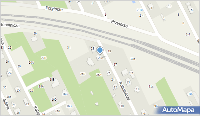 Justynów, Robotnicza, 28A, mapa Justynów