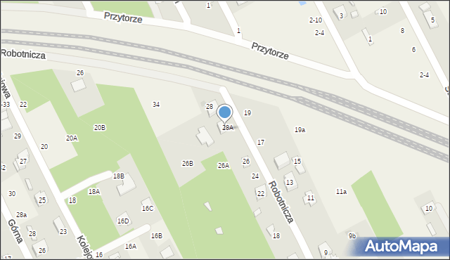 Justynów, Robotnicza, 28B, mapa Justynów