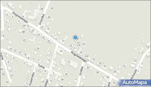 Kalety, Rogowskiego, ks., 17b, mapa Kalety