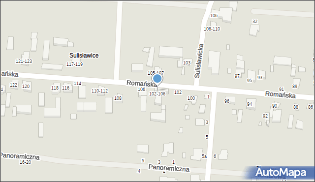 Kalisz, Romańska, 104, mapa Kalisza