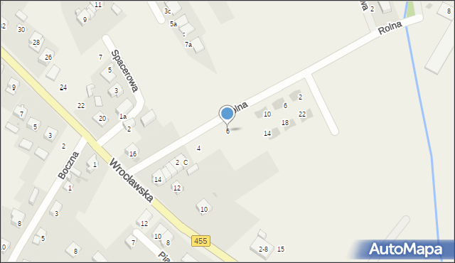 Kamieniec Wrocławski, Rolna, 6, mapa Kamieniec Wrocławski