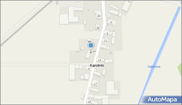 Karolinki, Rolnicza, 4c, mapa Karolinki