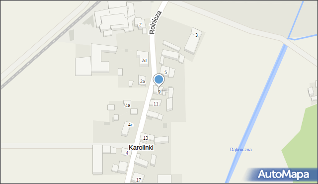 Karolinki, Rolnicza, 9, mapa Karolinki