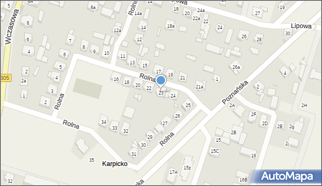 Karpicko, Rolna, 23, mapa Karpicko