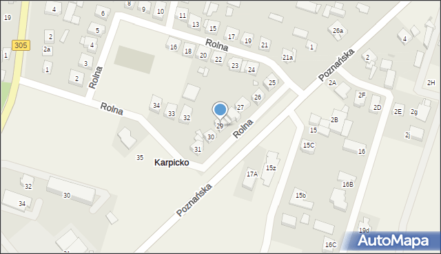 Karpicko, Rolna, 29, mapa Karpicko