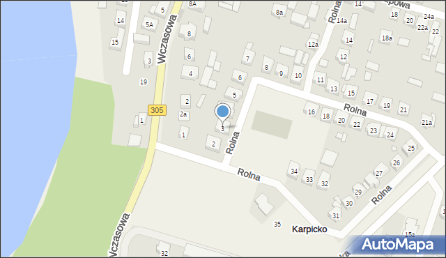 Karpicko, Rolna, 3, mapa Karpicko