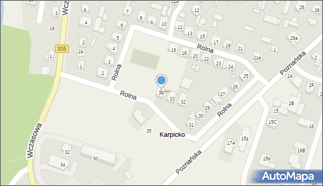 Karpicko, Rolna, 34, mapa Karpicko