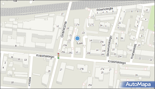Katowice, Równoległa, 2B, mapa Katowic