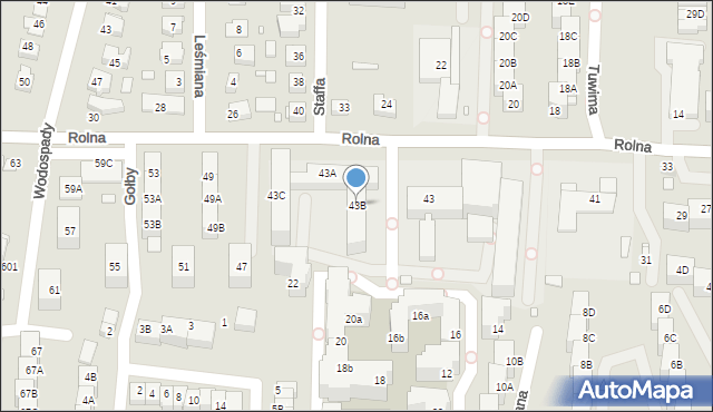 Katowice, Rolna, 43B, mapa Katowic