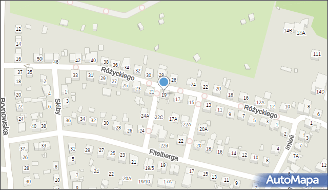 Katowice, Różyckiego Ludomira, 19, mapa Katowic