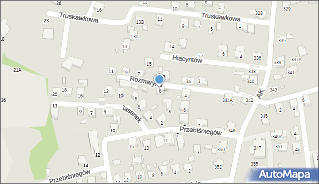 Katowice, Rozmarynu, 6, mapa Katowic