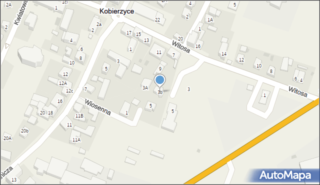 Kobierzyce, Robotnicza, 3b, mapa Kobierzyce