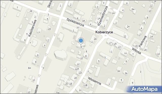 Kobierzyce, Robotnicza, 4, mapa Kobierzyce