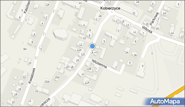 Kobierzyce, Robotnicza, 7, mapa Kobierzyce