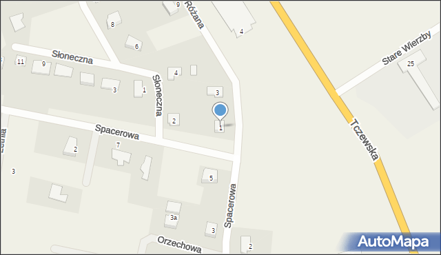 Kolnik, Różana, 1, mapa Kolnik