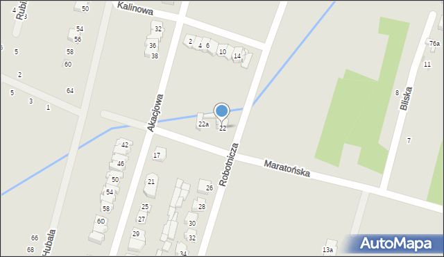 Końskie, Robotnicza, 22, mapa Końskie