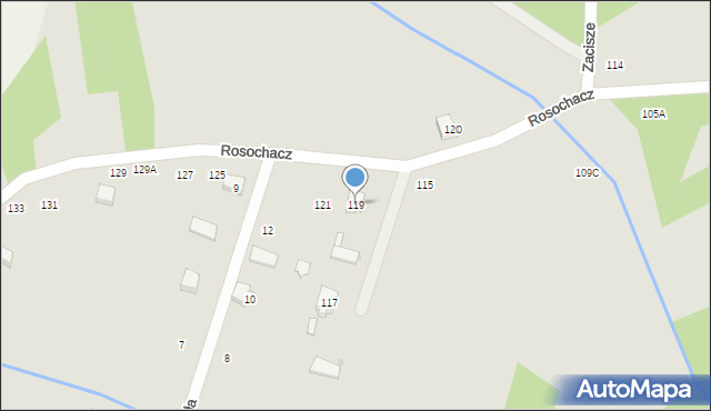 Koziegłowy, Rosochacz, 119, mapa Koziegłowy