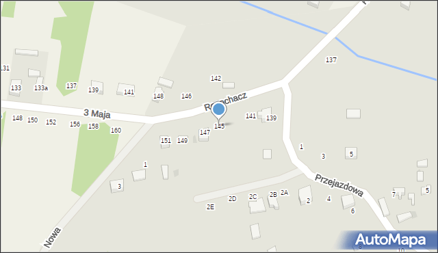 Koziegłowy, Rosochacz, 145, mapa Koziegłowy