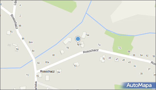 Koziegłowy, Rosochacz, 76, mapa Koziegłowy