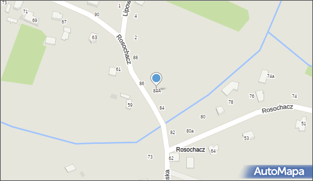 Koziegłowy, Rosochacz, 84A, mapa Koziegłowy