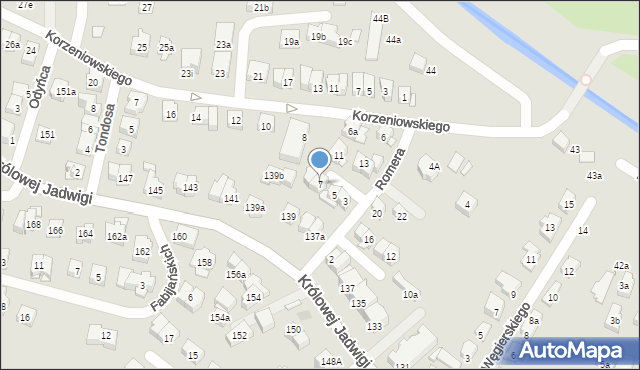 Kraków, Romera Eugeniusza, prof., 7, mapa Krakowa