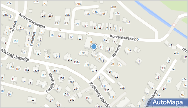 Kraków, Romera Eugeniusza, prof., 9, mapa Krakowa