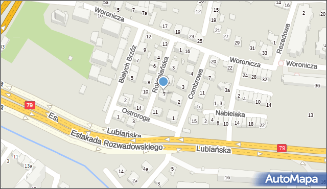 Kraków, Rokitniańska, 7, mapa Krakowa